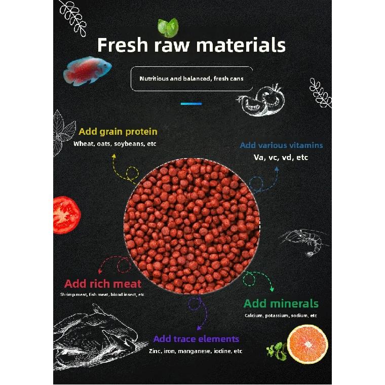 LONGNIAN Oscar Fish Food - Floating Color Enhancing Pellets with Astaxanthin (Small Size for Tropical Cichlids)