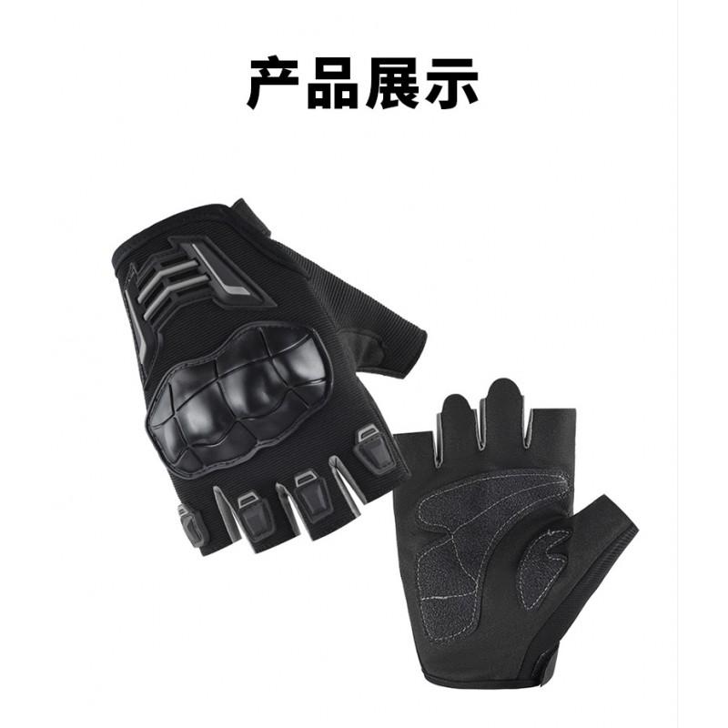 Mens Half-Finger Motorcycle Gloves Riding Outdoor Cycling Anti-Slip Breathable Durable Sport