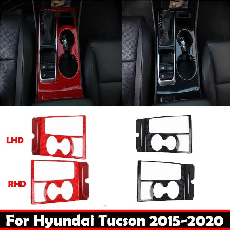 LHD RHD For For Hyundai Tucson 2015- ABS center conlose gear shift panle front water cup holder cover interior accessories