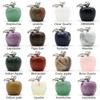20mm Natural Stone Mini Apple Healing Crystals Reiki Real Amethyst Obsidian Rose Quartz Crafts DIY Jewelry Christmas Decoration
