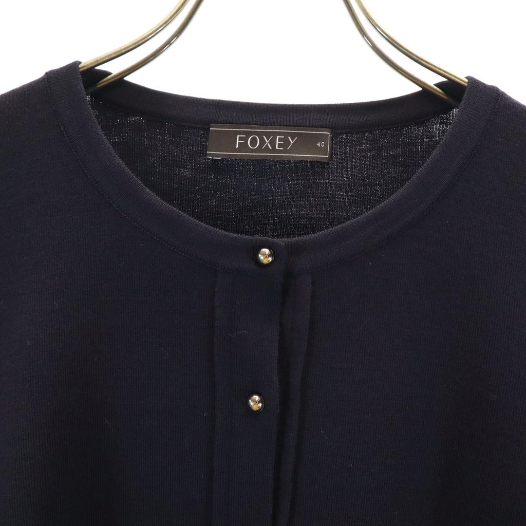 Кардиган трикотажный FOXEY с рукавом 7/8 40 Темно-синий Женский Б/У