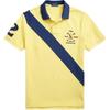 Polo Мужская футболка поло с коротким рукавом, цифровая вышивка логотипа Equestrian Badge, желтая 710866769-001