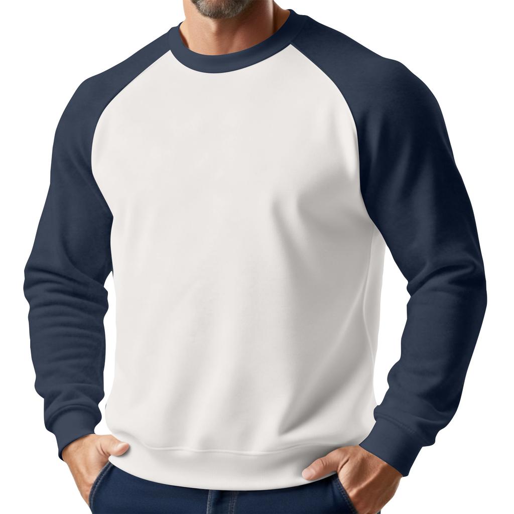 Men's Christmas Raglan Crewneck Fleece Sweatshirt