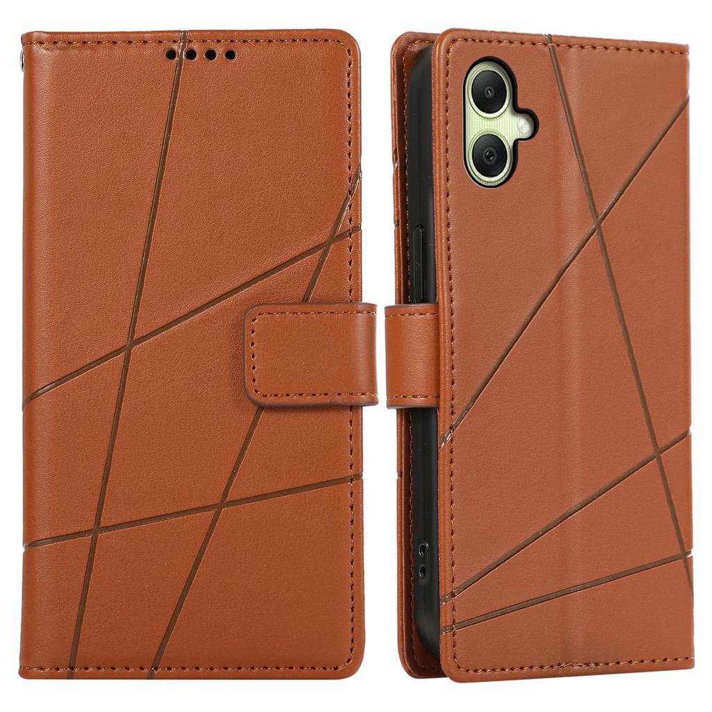 DF-06 For Samsung Galaxy A06 4G Phone Case Line Imprint Leather Wallet Cover