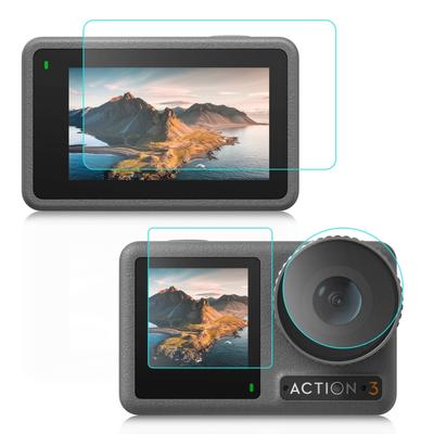 Для DJI Osmo Action 3 PULUZ 3-в-1 объектив передний и задний экран из закаленного стекла взрывозащищенная пленка