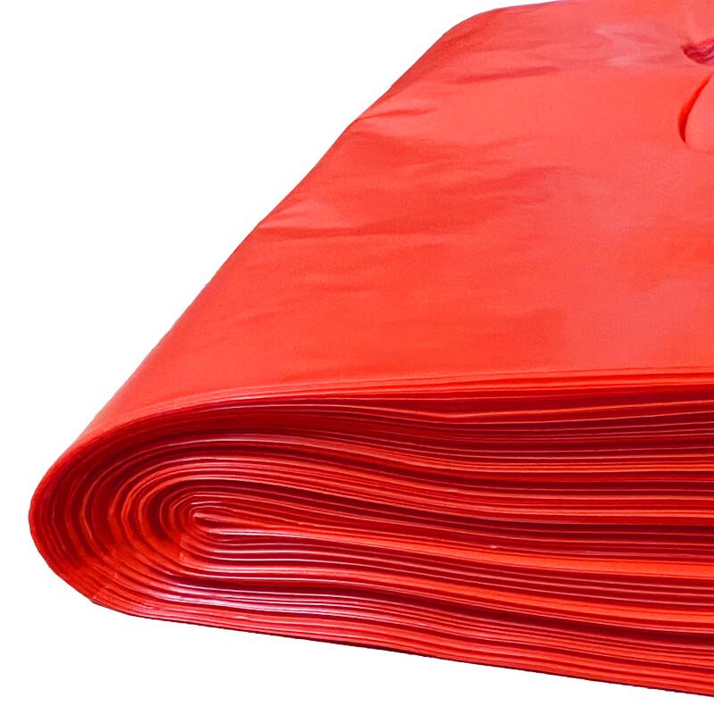Jizhi 40x60 см Красные мешки для мусора и упаковки жилетного типа, Extra Thick, 100 шт.