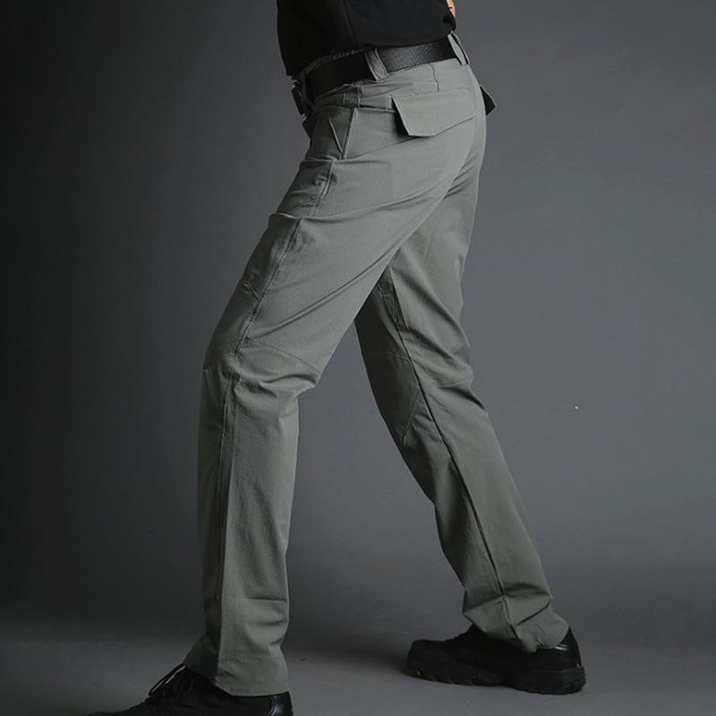 Новые мужские быстросохнущие брюки al с несколькими карманами, эластичные, городские, пригородные, тактические, мужские, узкие, толстые, брюки-карго