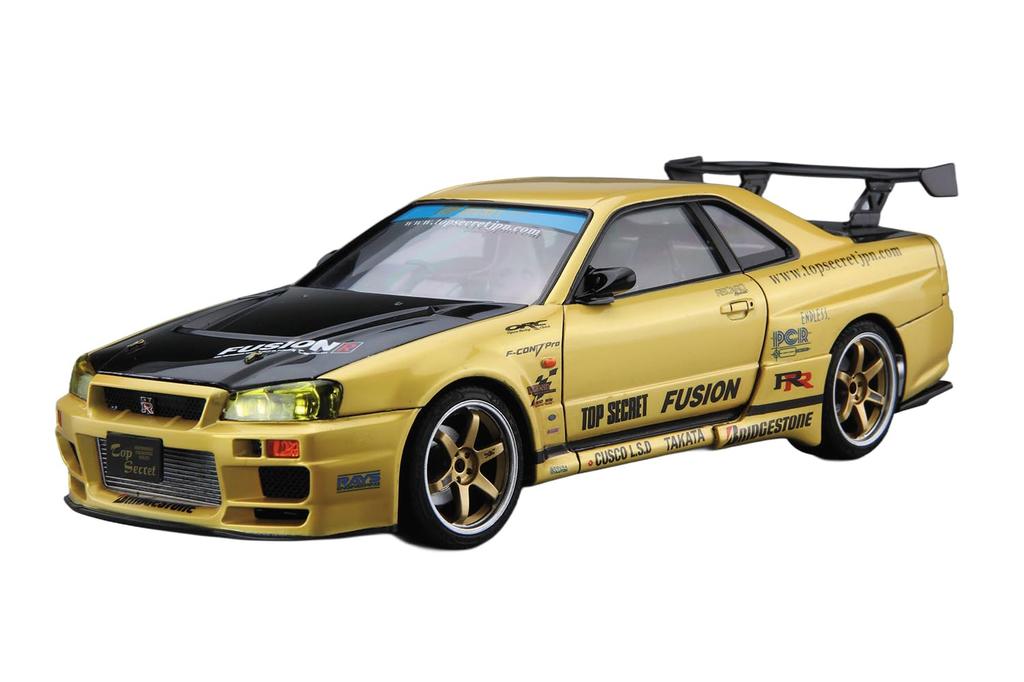 Aoshima Bunka Kyozai The Tuned Car Top Secret BNR34 Skyline Масштабная пластиковая модель Сборный комплект ООО. (АОСИМА) GT-R '99 (Nissan) 1/24
