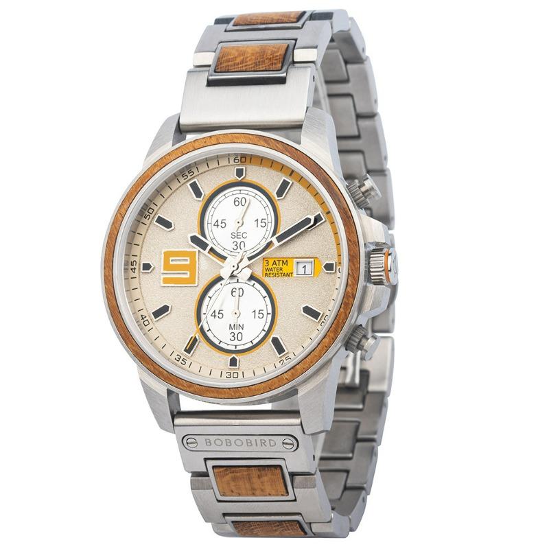 BOBOBIRD Wood Men's Quartz Wood Watch
