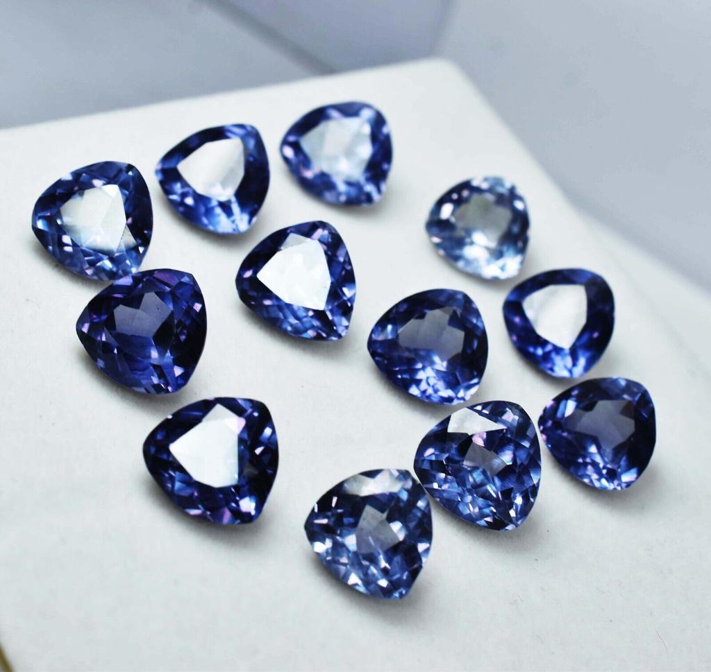 12 шт. Натуральный Александрит Изменение цвета Драгоценный камень Триллион Лот 96 Карат СЕРТИФИЦИРОВАН Ssr-873658