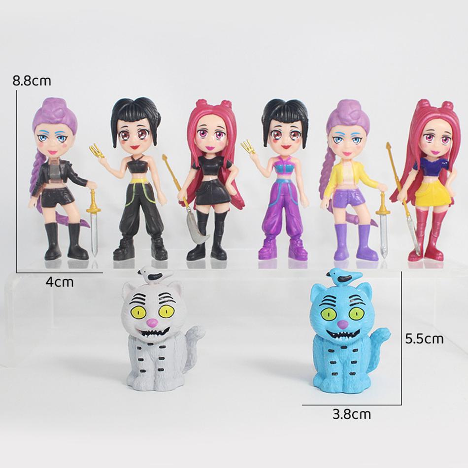 8 шт./набор K-pop Игрушка фигурка охотников на демонов Derpys Тигр Руми Мира Зои Сасси Фигурка Кукла Для Поклонников Подарки