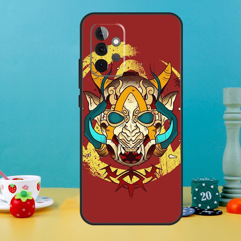 Japanese Hannya Oni Mask Case For Samsung Galaxy A15 A16 A05 A26 A36 A56 A52 A53 A33 A13 A34 A54 A14 A35 A55 A22 A32