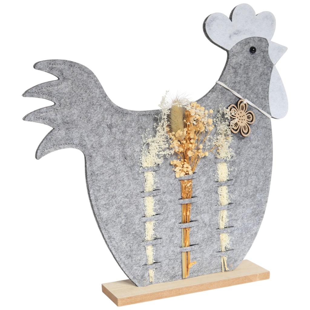 Felt hen figurine, spring decoration for Easter, 30cm