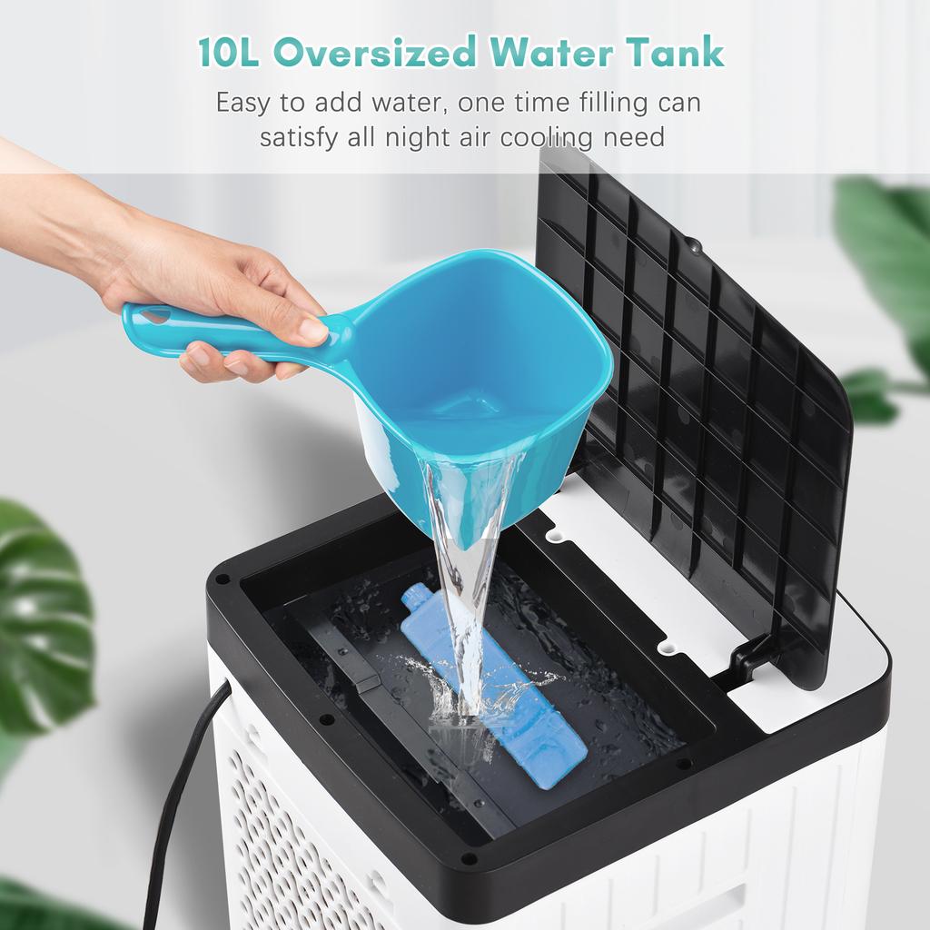 Portable Air Conditioner Fan Evaporative Cooler Cooling Machine 3 Speed with 7.5hrs Timer with