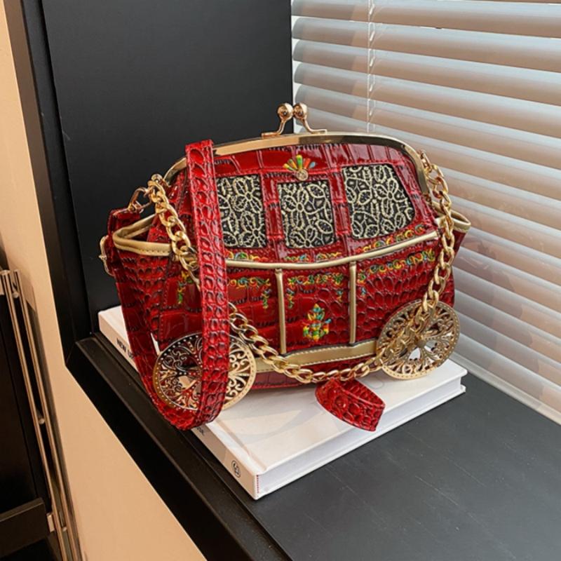 Фирменные вечерние сумки-клатчи Royal Carriage для женщин, вышитые вечерние сумки через плечо для вечеринок, роскошные великолепные сумки из крокодиловой кожи