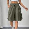Women's Summer Work Pants Are Loose Comfortable Casual Fashionable With Multiple Pockets And Solid Color Shorts