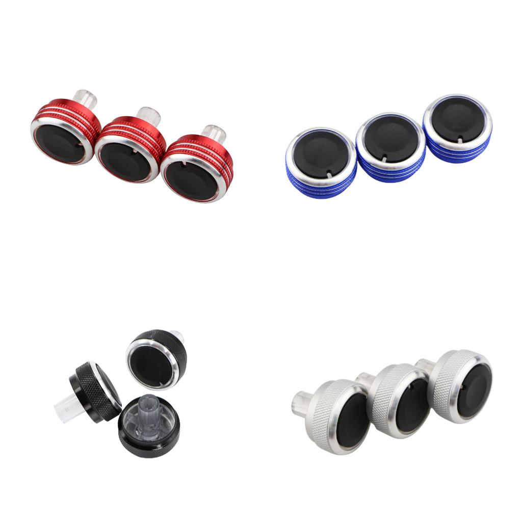 3pcs/set Aluminum Plastic Air Conditioning Knob for Honda City 2009-2013 AC Knob Heat Control Switch Button Knob Car Styling