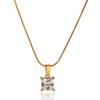 Euro-American Ins style minimalist zircon women's pendant light luxury high-end clavicle chain necklace stainless steel