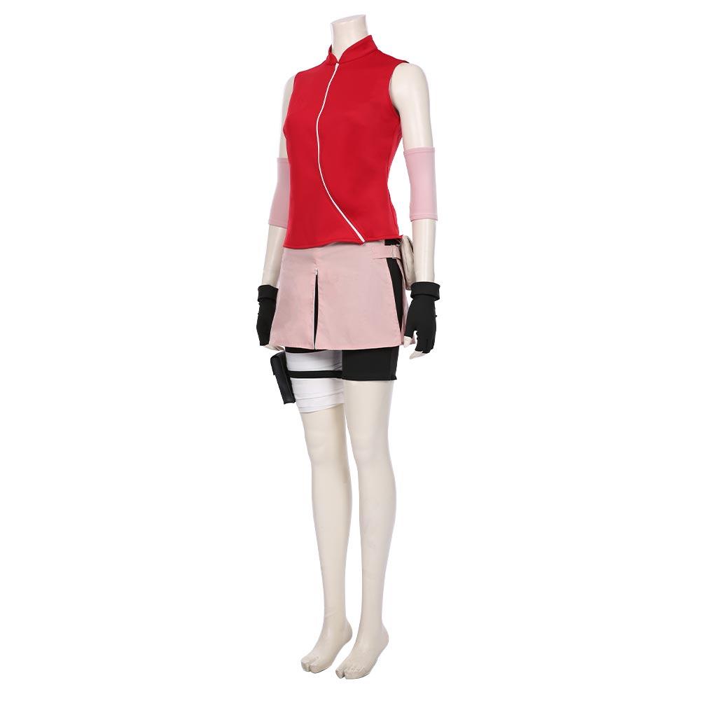 Haruno Sakura Cosplay Costume Women Girls Skirt Outfit Halloween Carnival Costumes