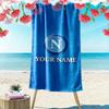 SSC Napoli Custom Name Print Beach Towel, Large Soft Quick Dry Towel for Beach Camping Swimming