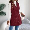 Autumn Winter Women's Corduroy Vest Solid Color Double-breasted Long Corduroy Vest Slim-fit Sleeveless Vest