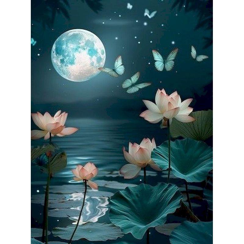 Алмазная картина Лесной водопад Пейзаж Вышивка крестом Мозаика Картина со стразами Вышивка Домашний декор