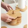 Heat Insulating Mat 1pcs Coasters Placemats Ornaments Foldable Anti-scald Coasters Pots and Pans Wooden Home Decoration