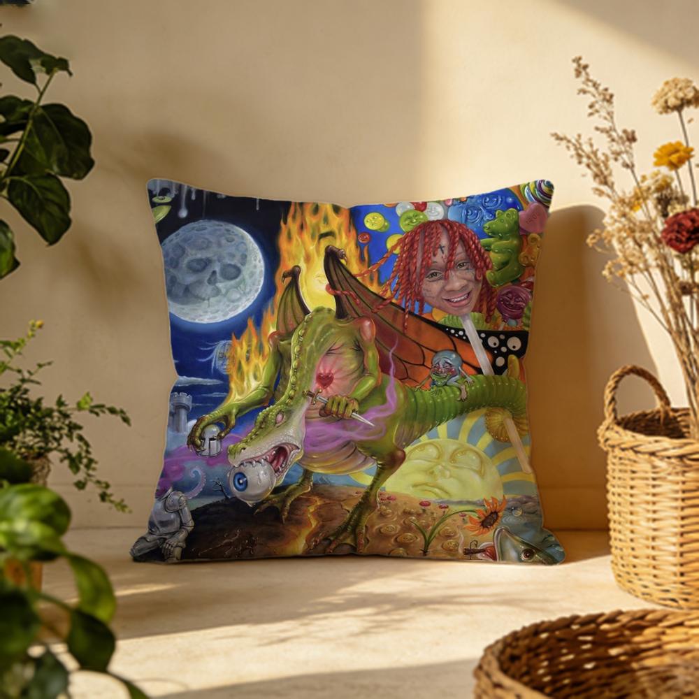 Popular TTrippie Reddied Cushion Cover Versatile DoubleSided Pillow Case Fit for Sofa Bed Car Daily Decor
