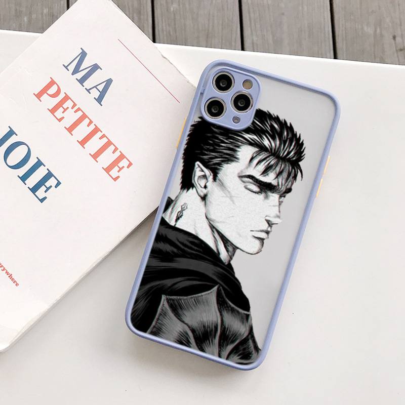 Чехол для телефона с аниме Berserk Guts, матовый прозрачный чехол для iphone 14 11 12 13 plus mini x xs xr pro max