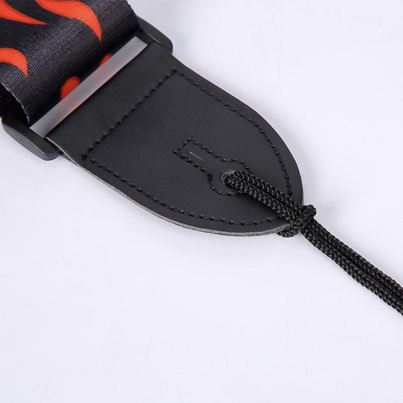 Ethnic Style Widened Wooden Guitar Shoulder Straps - Electric Guitar Polyester Printed Straps