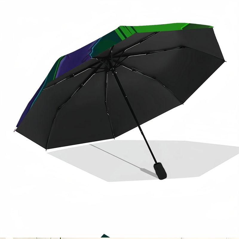 Ben 10 Cartoon Print Automatic Open Close Umbrella, Portable Foldable Umbrella, for Outdoor Commute Camping Trip, Ideal Birthday Gift