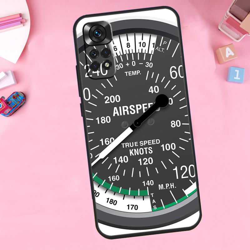 Flight Instruments Cockpit For Xiaomi Redmi Note 14 13 10 11 12 15 Pro Plus Phone Case For Redmi 15C 13C 12C 10C 14C 15