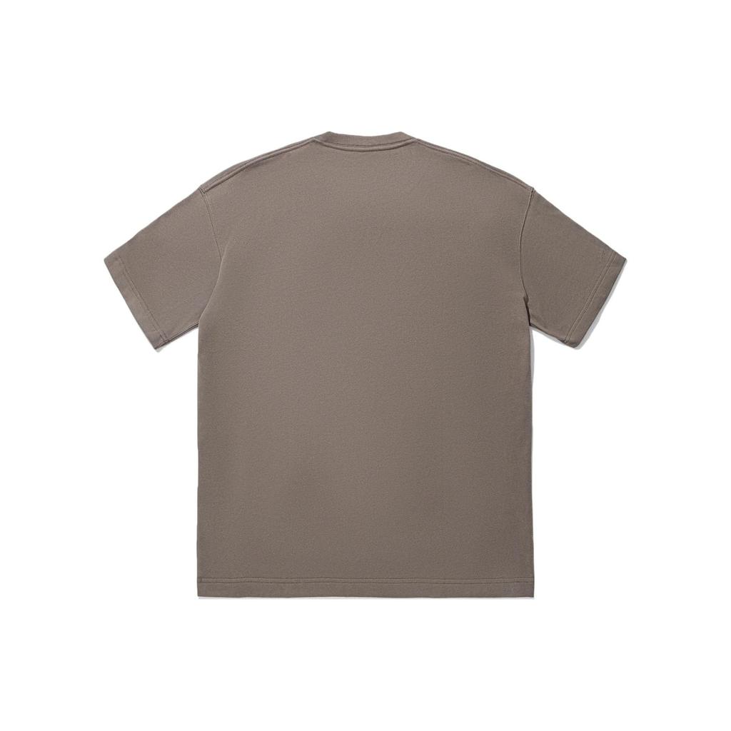 Li Ning Vital Series Однотонная Свободная Повседневная Футболка с Коротким Рукавом Унисекс Топы Грибной-Коричневый AHSTB11-2