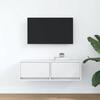VidaXL Meuble TV blanc 80x31x25,5 cm bois d'ingénierie, banc TV, meuble hifi, centre de divertissement, buffet TV, meuble 861508