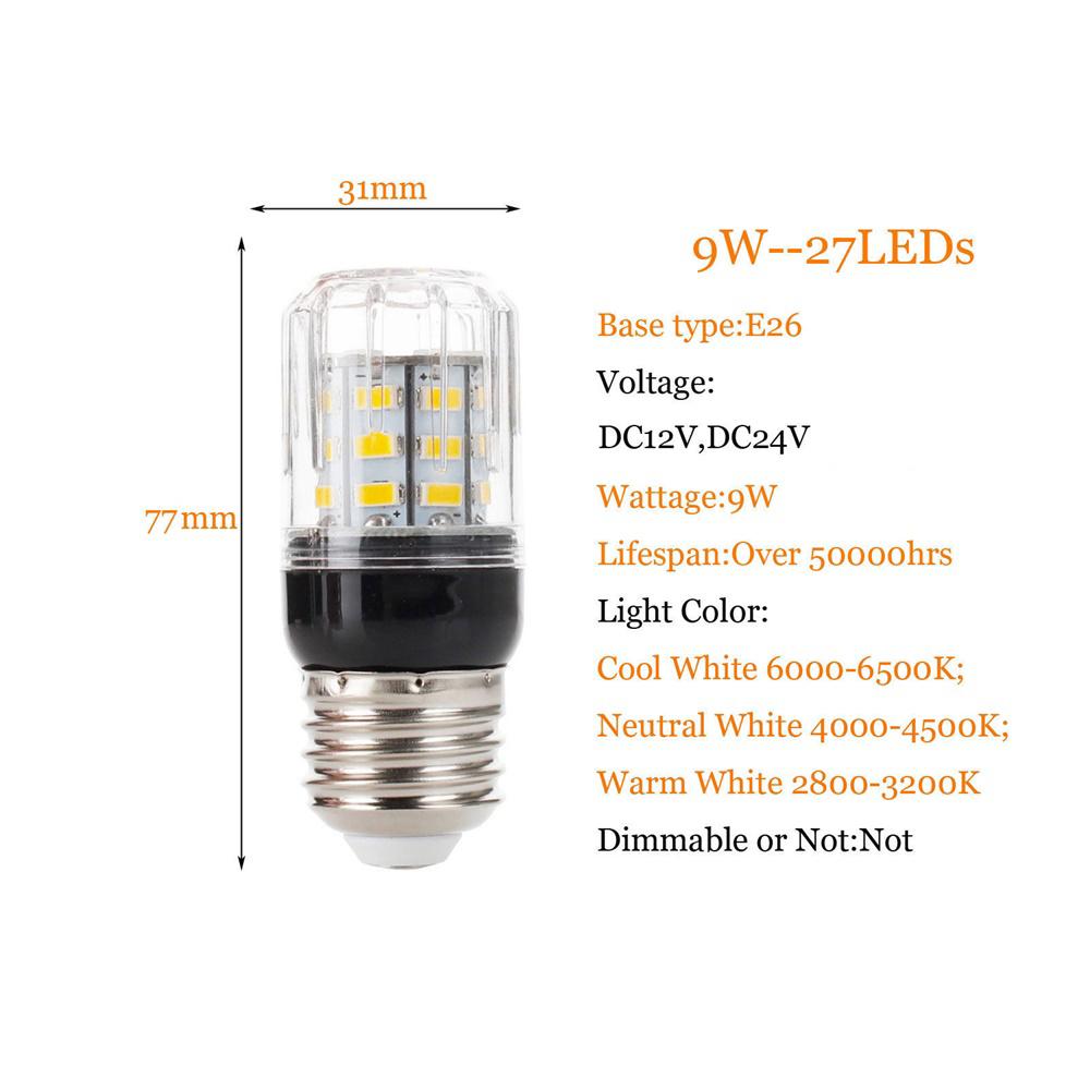 Led Corn Light Bulbs E27 24V 12V 360degree Lighting Cool/Warm/Neutral White Energy-saving Night Decor 5730SMD Living Room