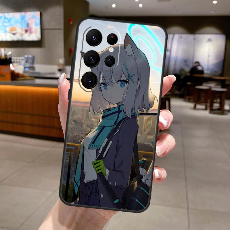 Blue Archive Phone Case For Samsung Galaxy S25 S24 S23 S22 Ultra S21 FE S9 S10 S20 Plus S24 FE Soft Cover
