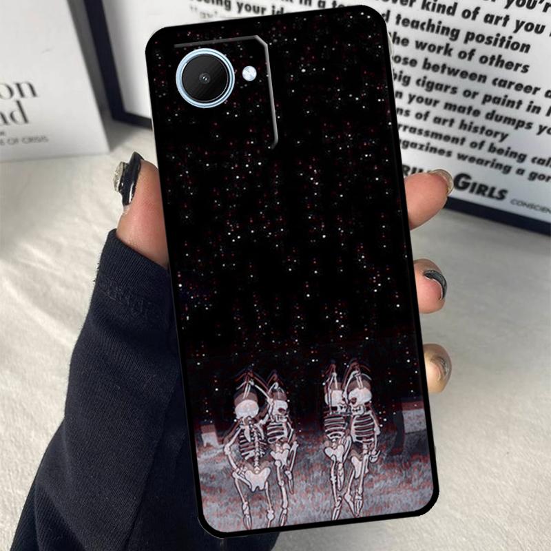 Психоделический Скелет Для Realme C63 C71 C55 C67 C51 C75 C61 C65 C53 10 11 12 13 14 15 Pro Plus GT6 GT7 Pro Чехол