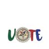 Brooch Order of the Eastern Star  VOTE Letter Collection Green Red Blue Enamel Pearl Lapel Pin OES Brooches Jewelry