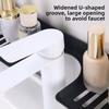 Wall Mounted U Shaped Countertop Storage Rack Water Drainage Kitchen Storage Rack  Kitchen