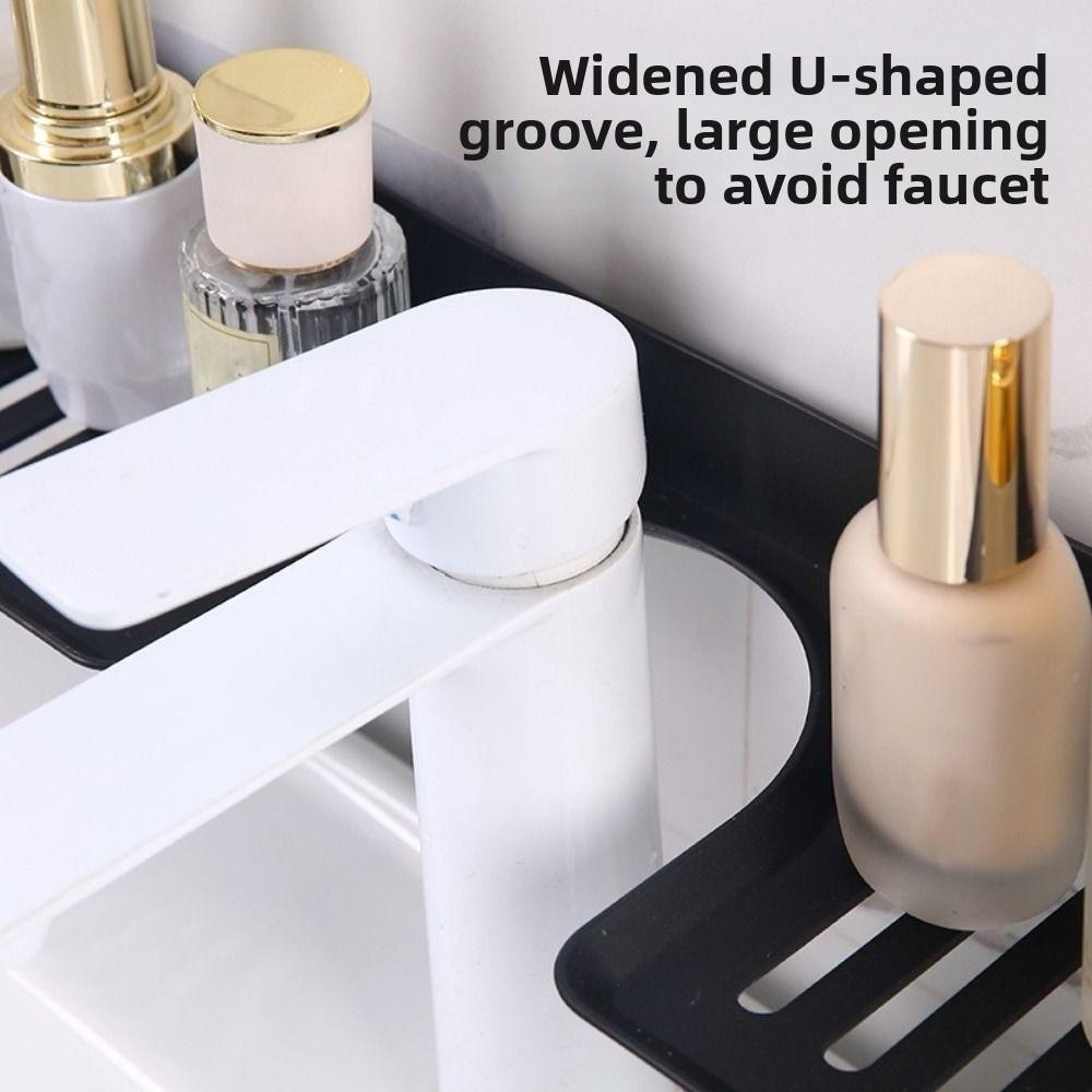Wall Mounted U Shaped Countertop Storage Rack Water Drainage Kitchen Storage Rack Kitchen