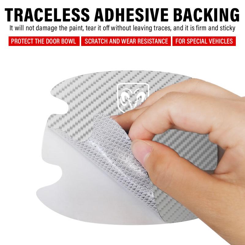 4 шт./компл. Наклейка на ручку двери автомобиля против царапин, углеродное волокно для Dodge Journey Caliber Challenger Charger Ram 1500 Stratus Dart Dakota Durango