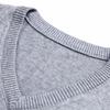 Men Vest Sweater V Neck Sleeveless Slim Fit Solid Color Knitted Pullover Slim Fit Mid Length Thickened Business Style Sweater