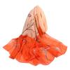 160*50cm Women Flower Print Long Soft Wrap Scarf Simulation Silk Shawl Scarves