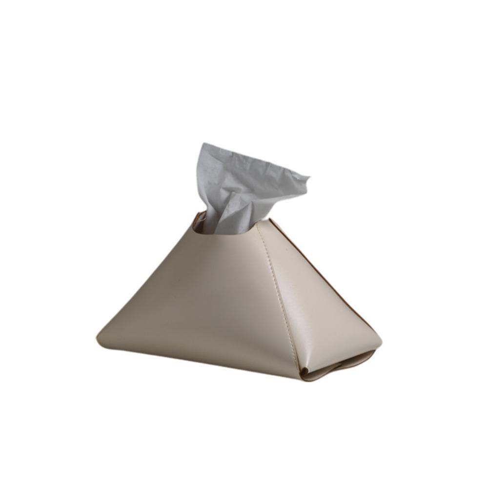 PU Leather Leather Tissue Box Solid Color Pull-Out Paper Towel Holder Box Paper Towel Holder Home