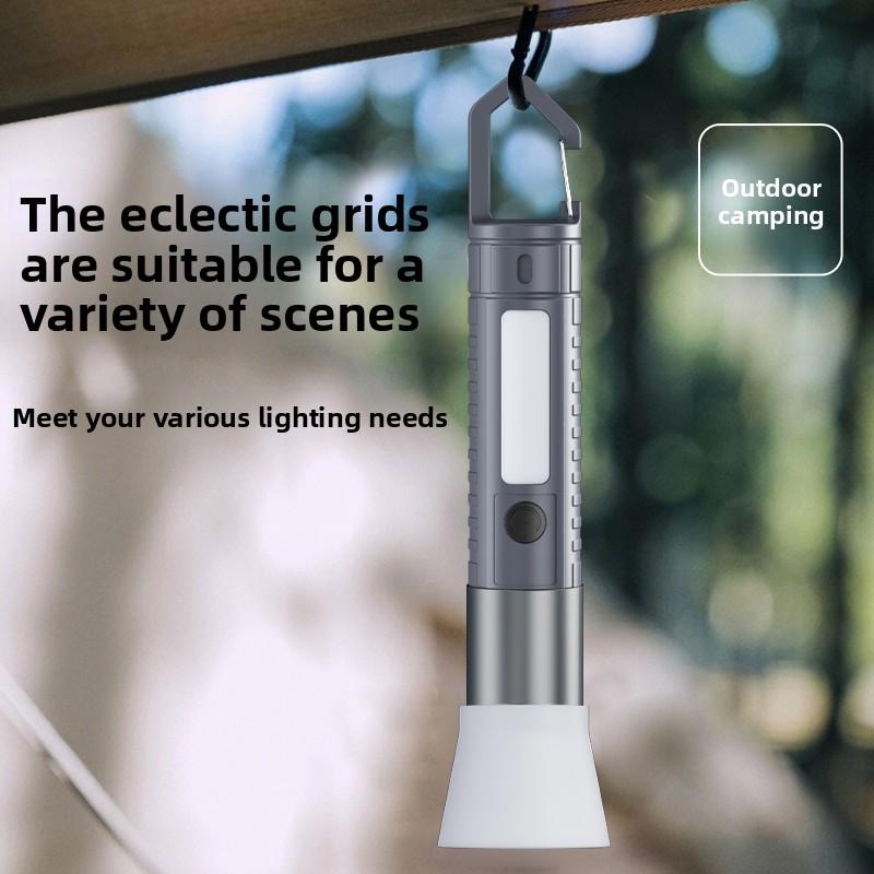 New Strong Light Flashlight Outdoor Multi functional Long Range Illumination Hand Electric White Laser Working Side Light