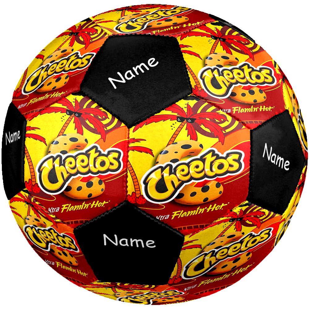 Custom Name Cheetos Theme Size 5 Soccer Ball, Suitable for Both Indoor and Outdoor Matches, a Gift Suitable for Everyone.