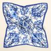 Versatile Silk Scarf Women Large Shawl Floral Print Stoles Square Bandanna Luxury Brand Kerchief Female Foulard Muffler 60*60cm
