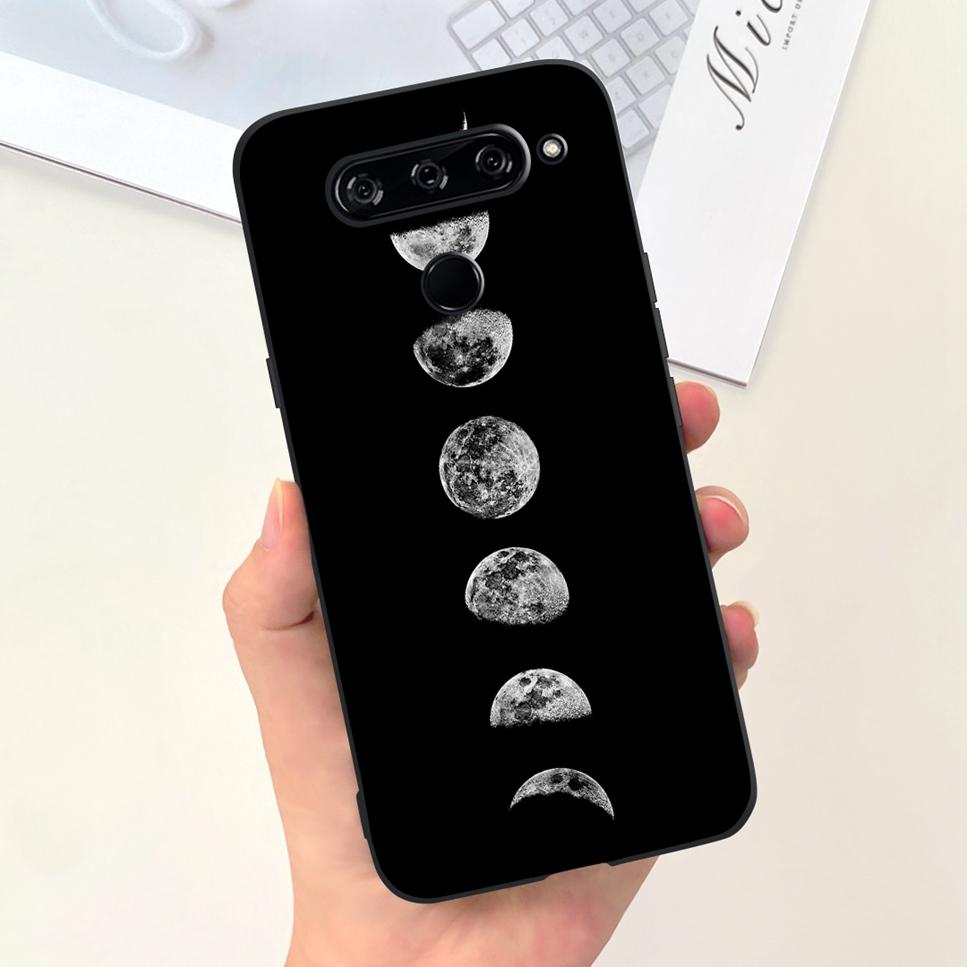 Case For LG V40 ThinQ Cartoon Astronaut Dinosaur Soft Silicon Black Cover For LG V50 V50S ThinQ 5G LG V30 2017 Bumper Phone Case