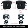 Qidian KD150C Retro Side Bag Canvas with Protective Bar, Backrest, and Footrest Modification