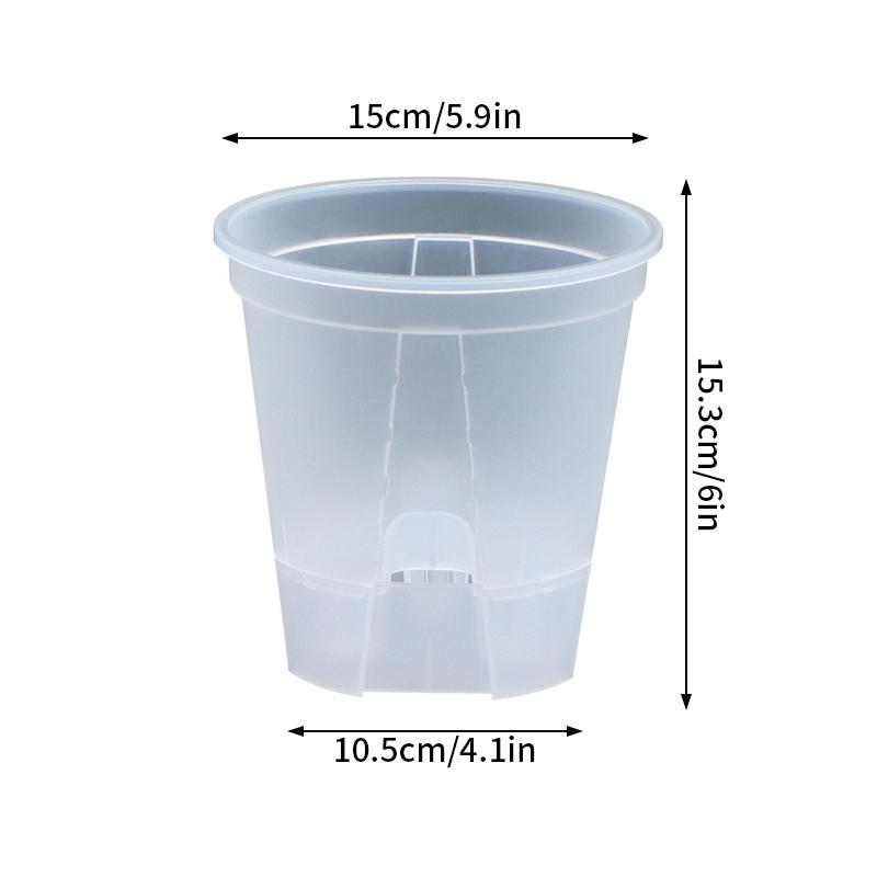Double-layer Round Flowerpot Lazy Flower Pots Hydroponic Plastic Flowerpot Self Watering Flower Pot Water Absorption Planter